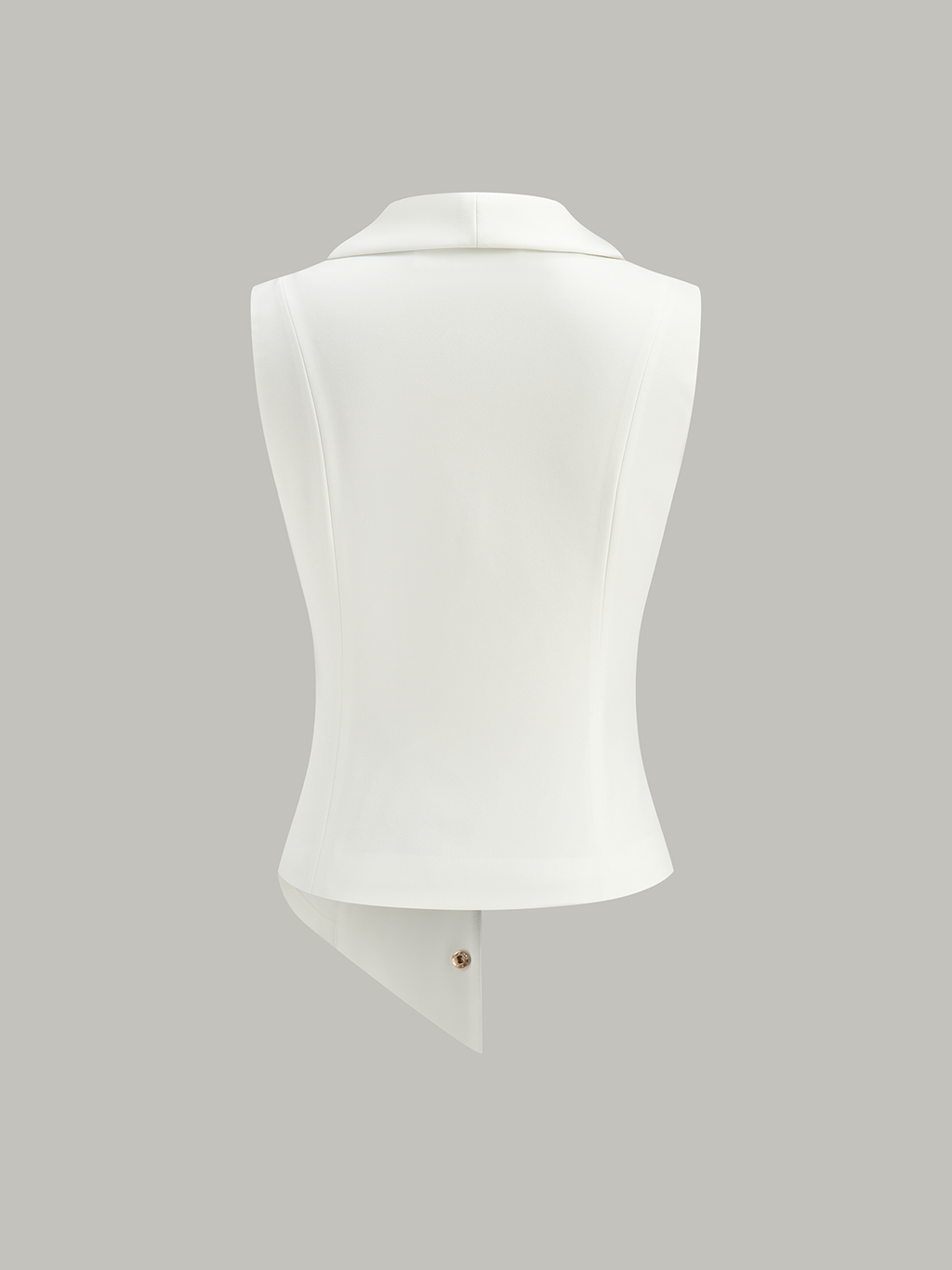 Asymmetrical Button-Front Vest