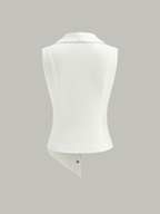 Asymmetrical Button-Front Vest