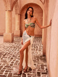 Tropical Print Bikini Top