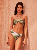 Tropical Print Bikini Top