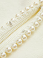 Pearl Decor Cap Sleeve Cardigan