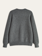 Contrast Trim Denim Panel Cardigan