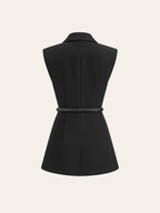 Belted Cap Sleeve Vest