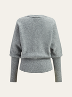 Metal Button Wool Blend Cardigan