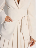 Belted Cinched Waist Blazer