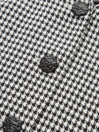 Houndstooth Belted Collar Vest