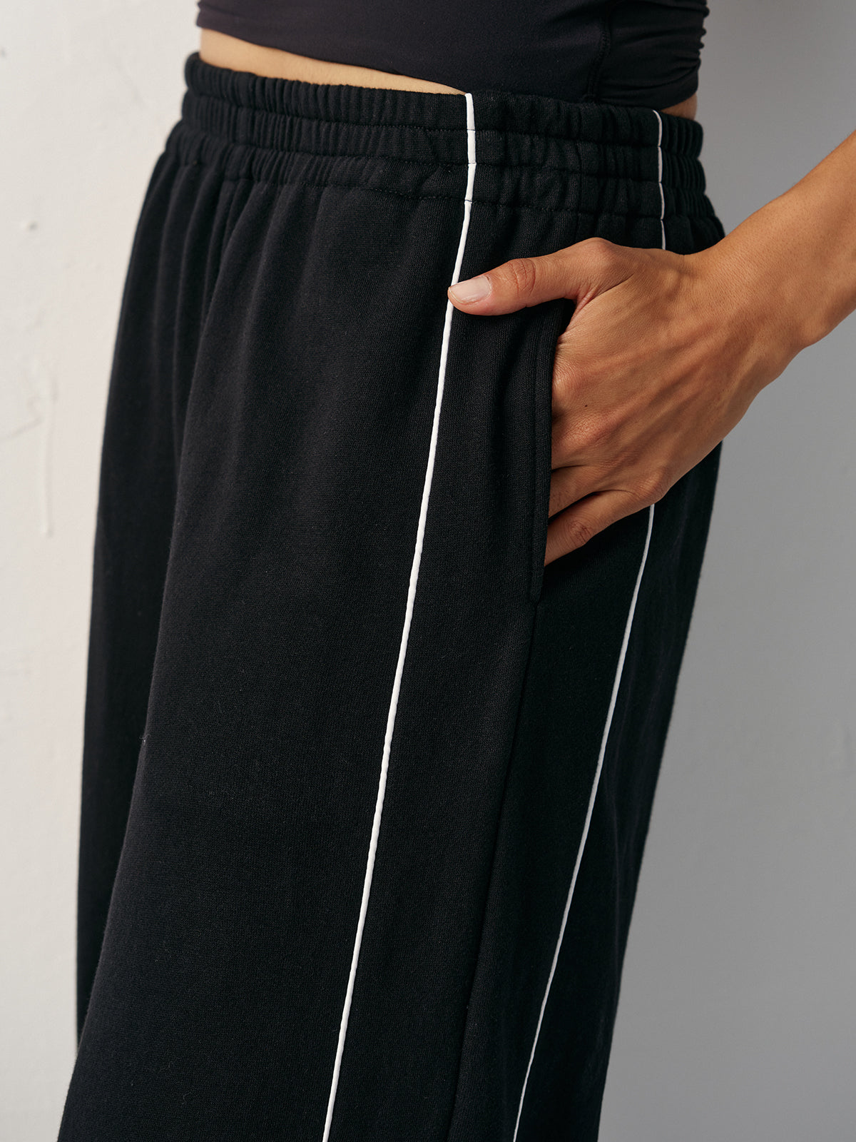 Pantalón de Chándal de Cintura Media con Raya Lateral