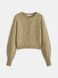 Triangle Button Wool Blend Cardigan