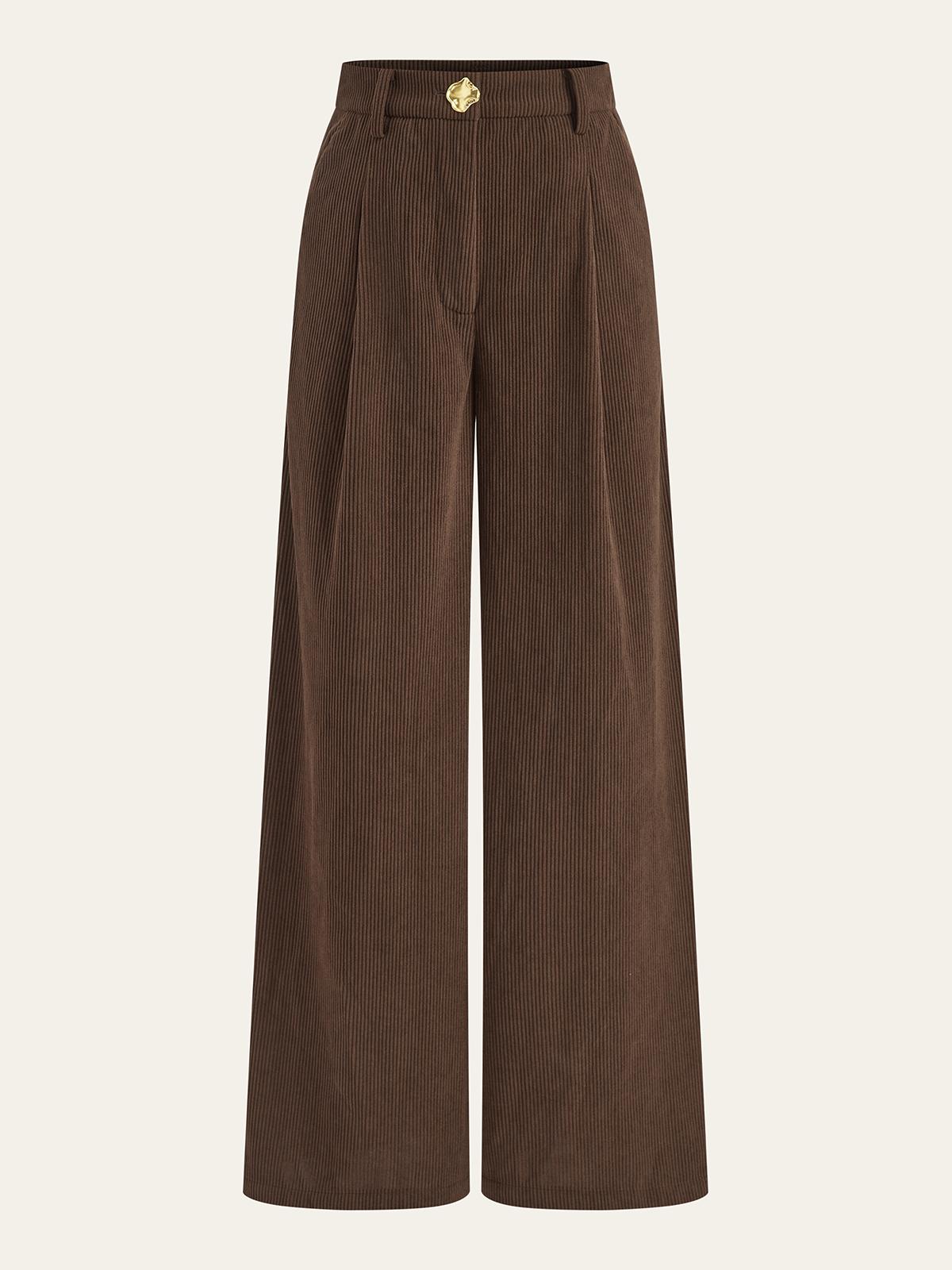 Pantalón Ancho Plisado de Pana