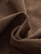Corduroy V-neck Buttoned Vest