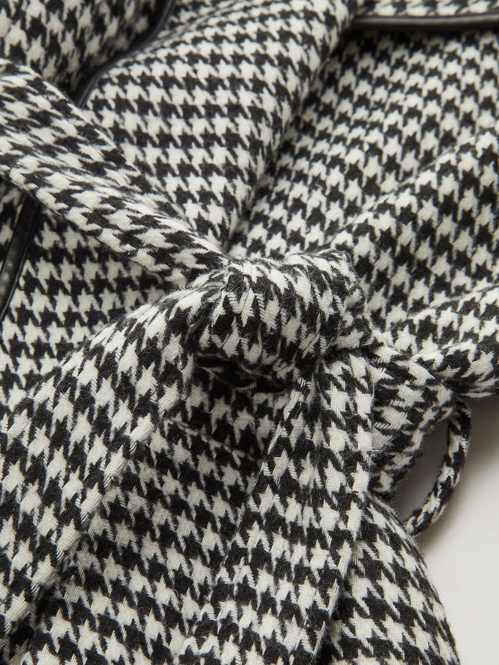 Houndstooth Tweed Belted Vest