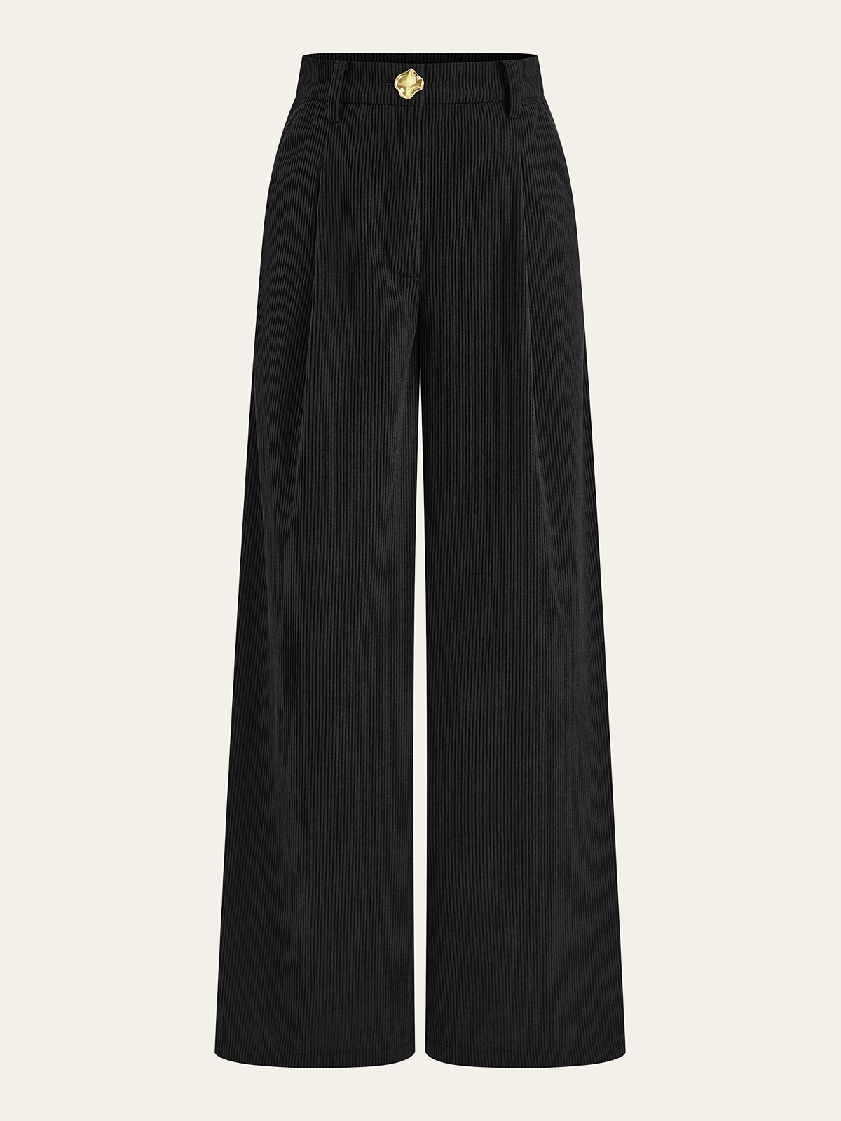 Pantalón Ancho Plisado de Pana