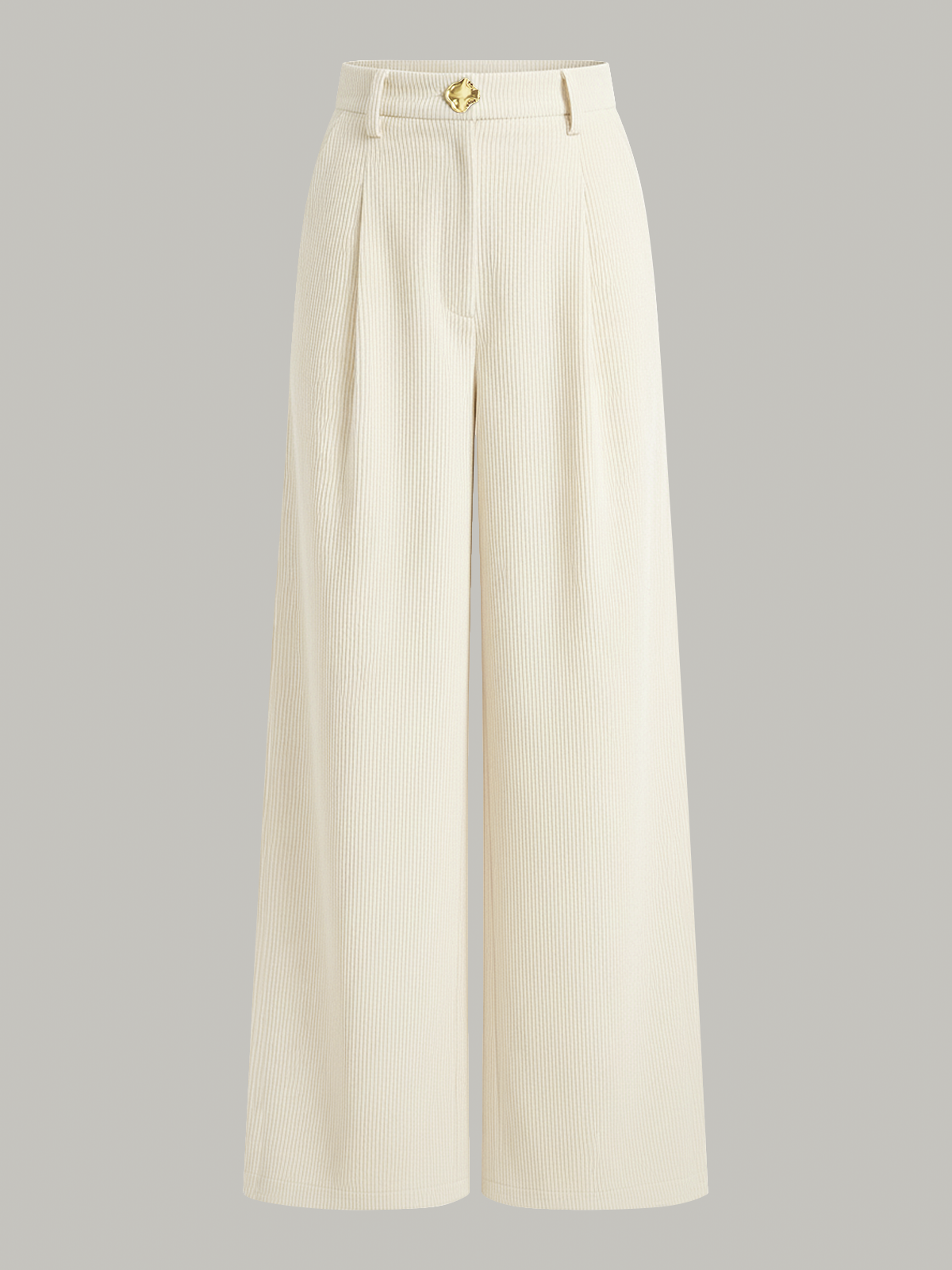Pantalón Ancho Plisado de Pana