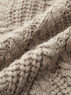 Wool Blend Cable Knit Cardigan