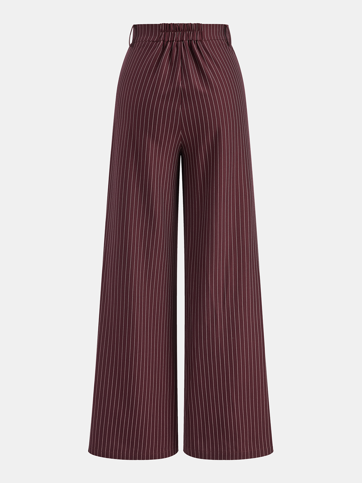Pantalón Ancho de Raya Diplomática con Cinturilla Asimétrica