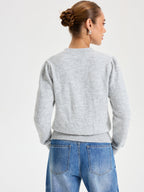 Buttoned Crew Neck Cardigan