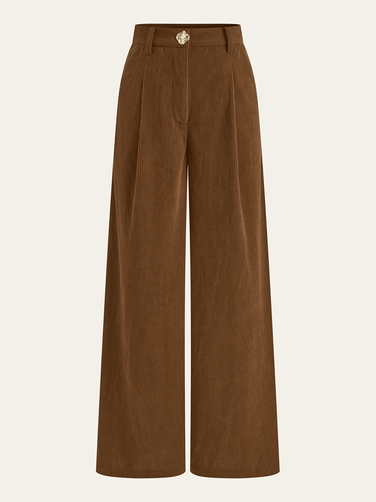Pantalón Ancho Plisado de Pana