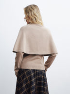 Layered Cape-Style Cardigan