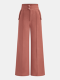 Pantalón Ancho de Cintura Alta con Doble Cinturilla