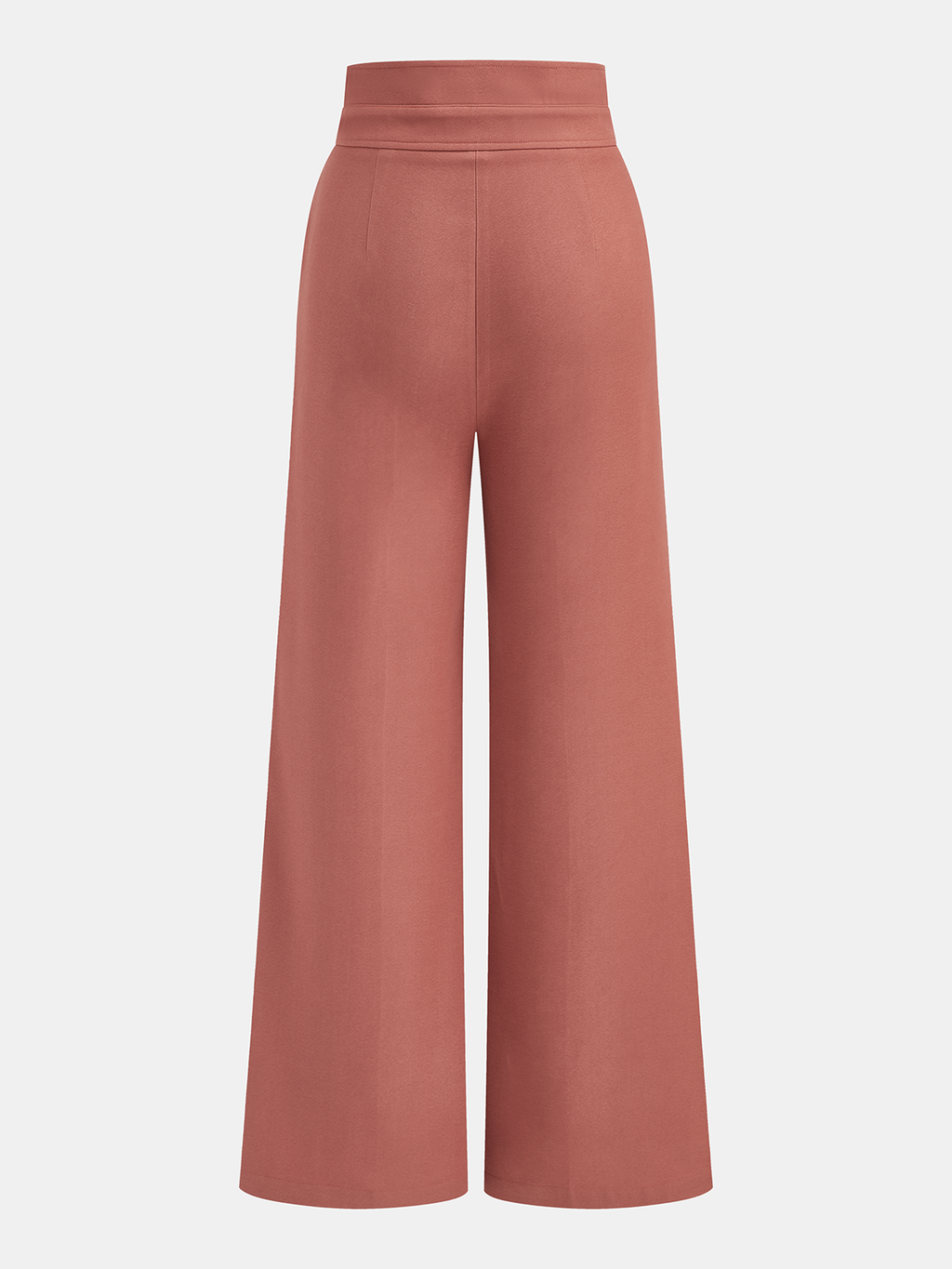 Pantalón Ancho de Cintura Alta con Doble Cinturilla
