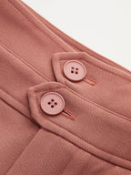 Pantalón Ancho de Cintura Alta con Doble Cinturilla