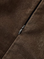 Belted Distressed Faux Leather Vest