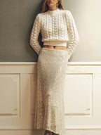 Falda Maxi Sirena con Lentejuelas