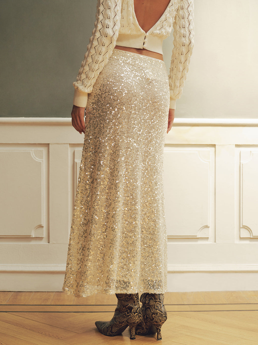 Falda Maxi Sirena con Lentejuelas