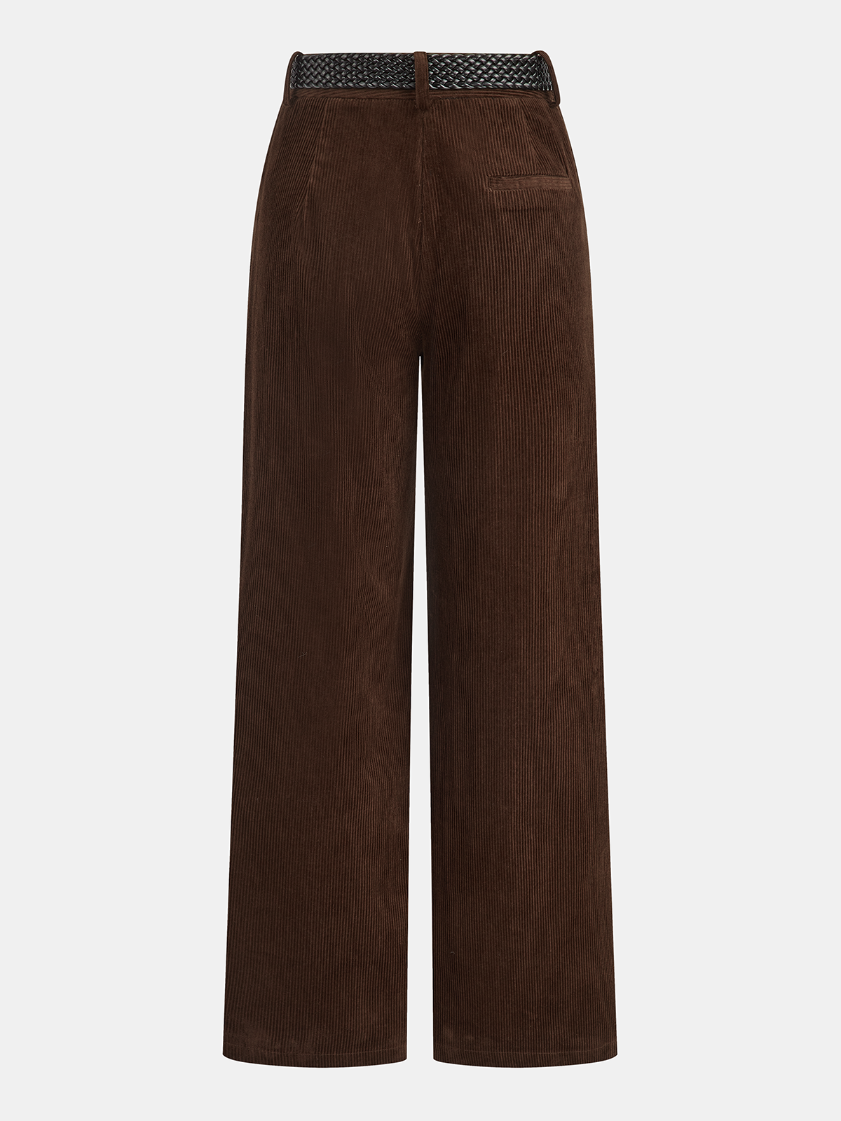 Pantalón de Pana de Cintura Media con Cinturón