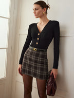 Minifalda de Tweed a Cuadros