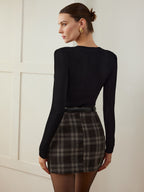 Minifalda de Tweed a Cuadros