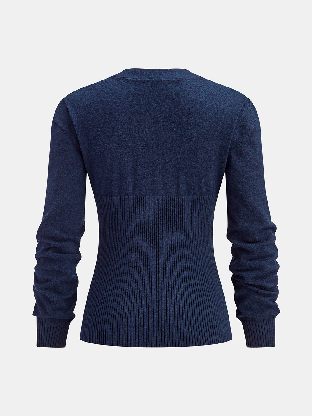 Hook-and-Eye Deep V-Neck Cardigan