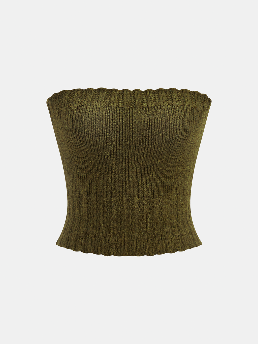 Knit Strapless Top and Cardigan Two-Piece Set