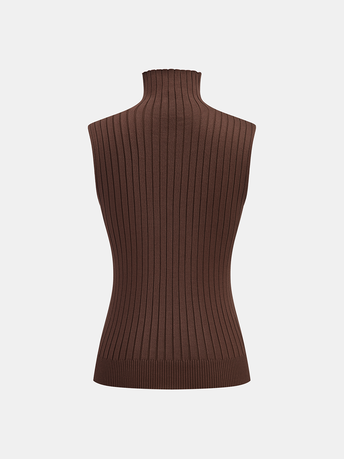 Conjunto de Tres Piezas: Top Cuello Alto, Cárdigan y Pantalón de Punto