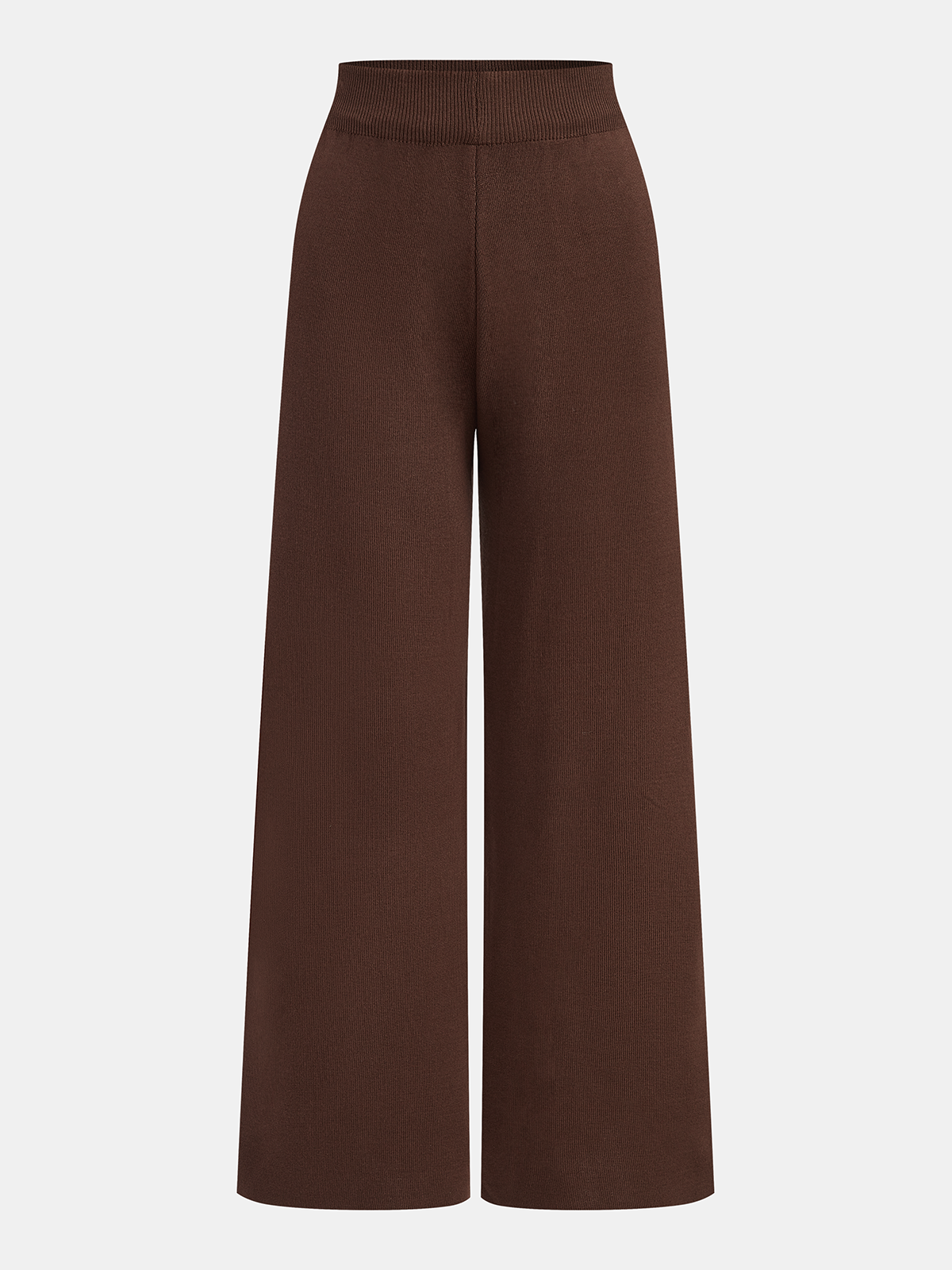 Conjunto de Tres Piezas: Top Cuello Alto, Cárdigan y Pantalón de Punto