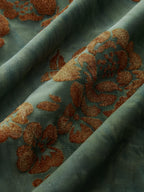 Falda Maxi Fruncida de Jacquard Floral
