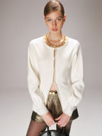 Pearl Trim Knit Cardigan