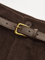 Pantalón de Pana de Cintura Alta con Cinturón
