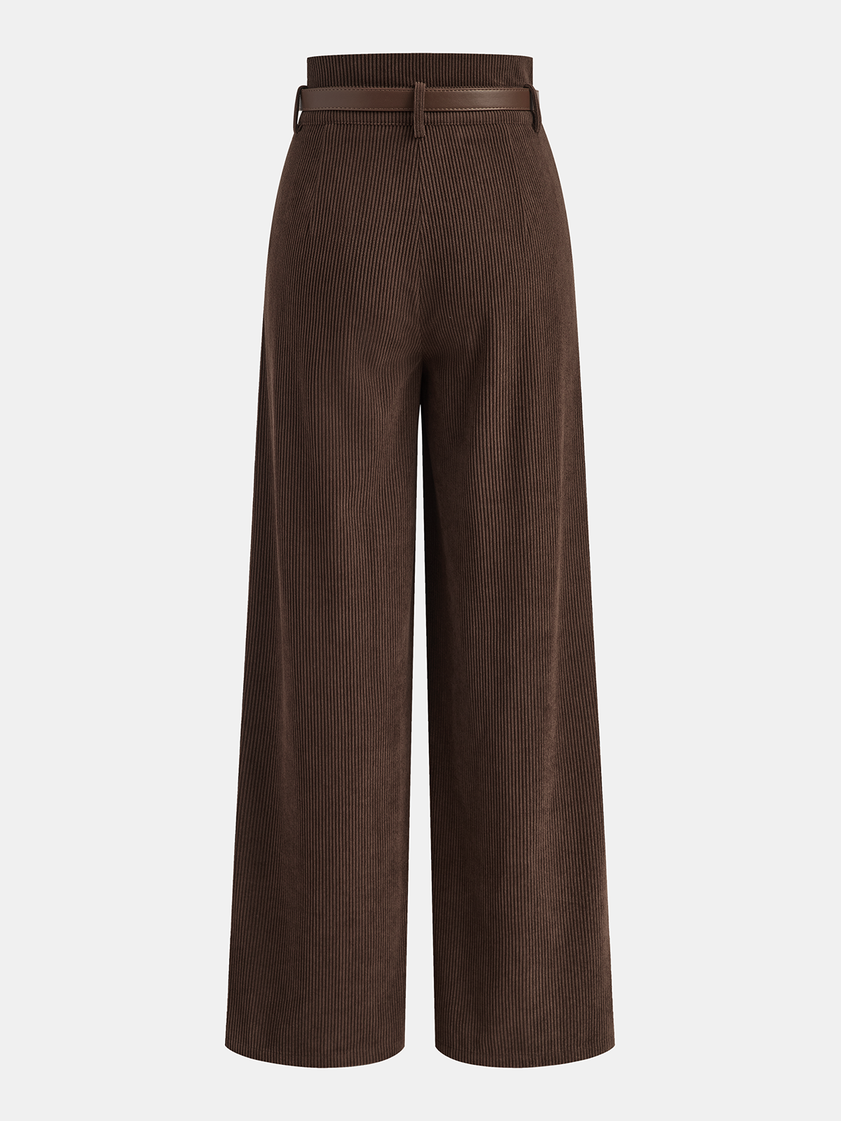 Pantalón de Pana de Cintura Alta con Cinturón
