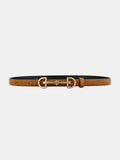 Horsebit Buckle Leather Belt
