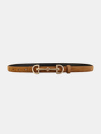Horsebit Buckle Leather Belt