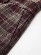 Pantalón Ancho a Cuadros de Cintura Alta