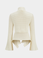 V-neck Long-sleeved Loose Knitted Cardigan