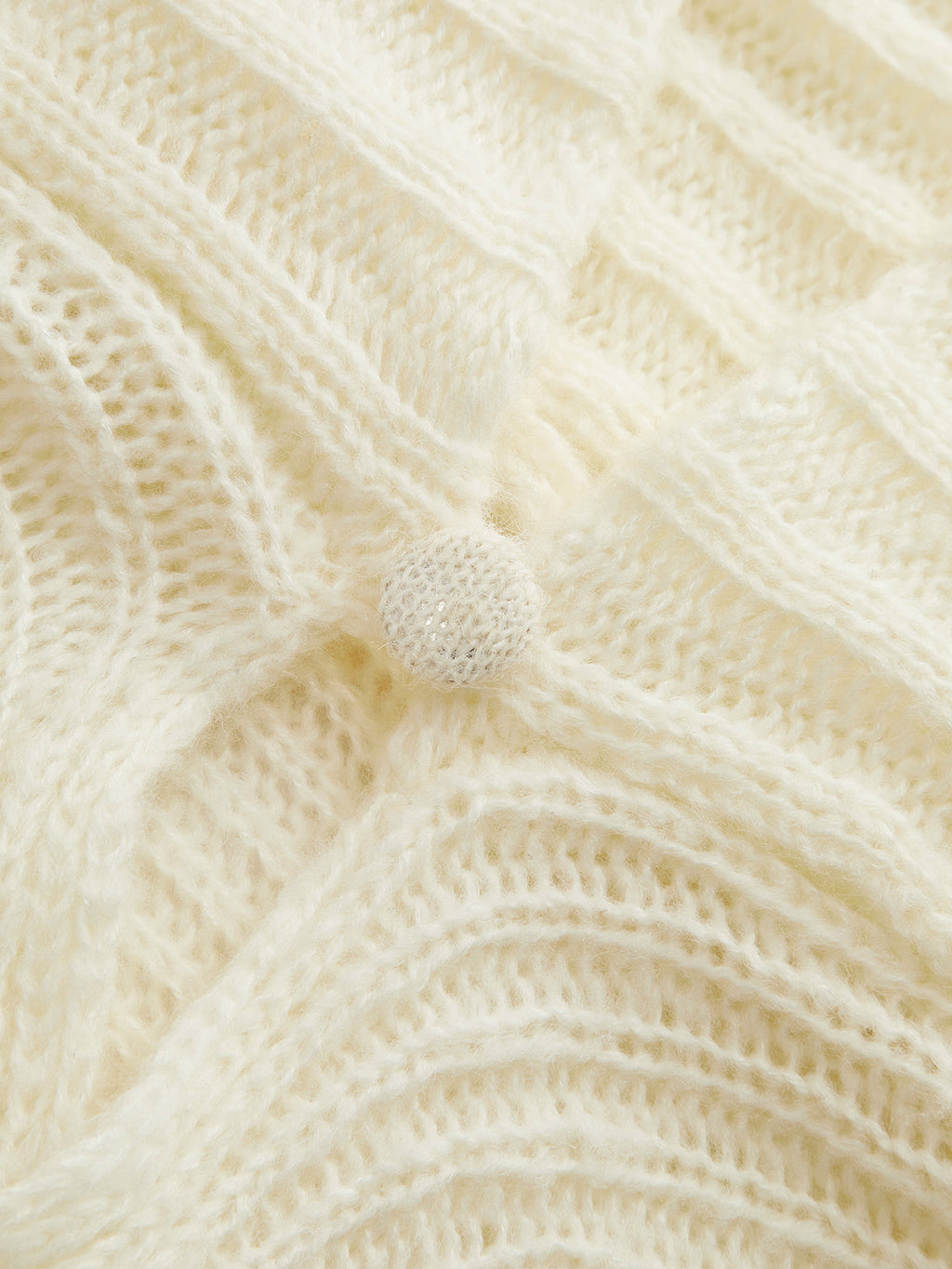 V-neck Long-sleeved Loose Knitted Cardigan