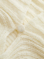 V-neck Long-sleeved Loose Knitted Cardigan