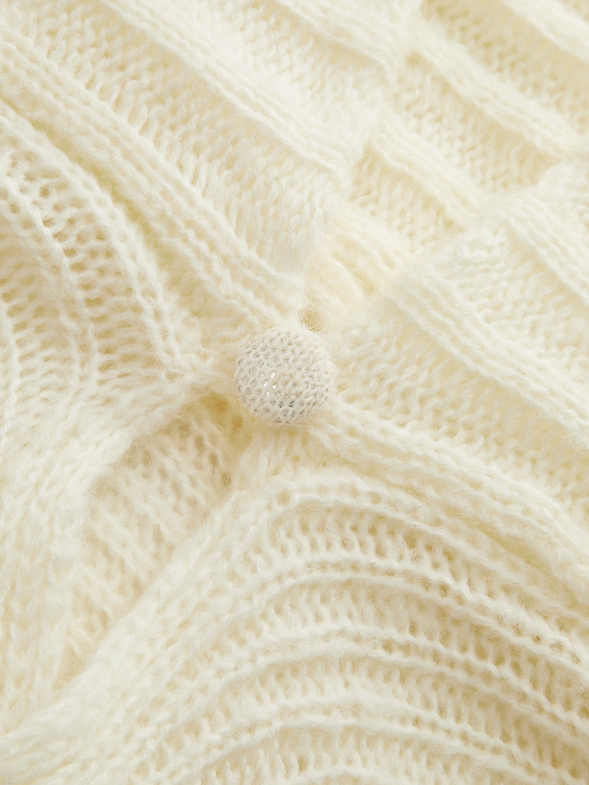 V-neck Long-sleeved Loose Knitted Cardigan