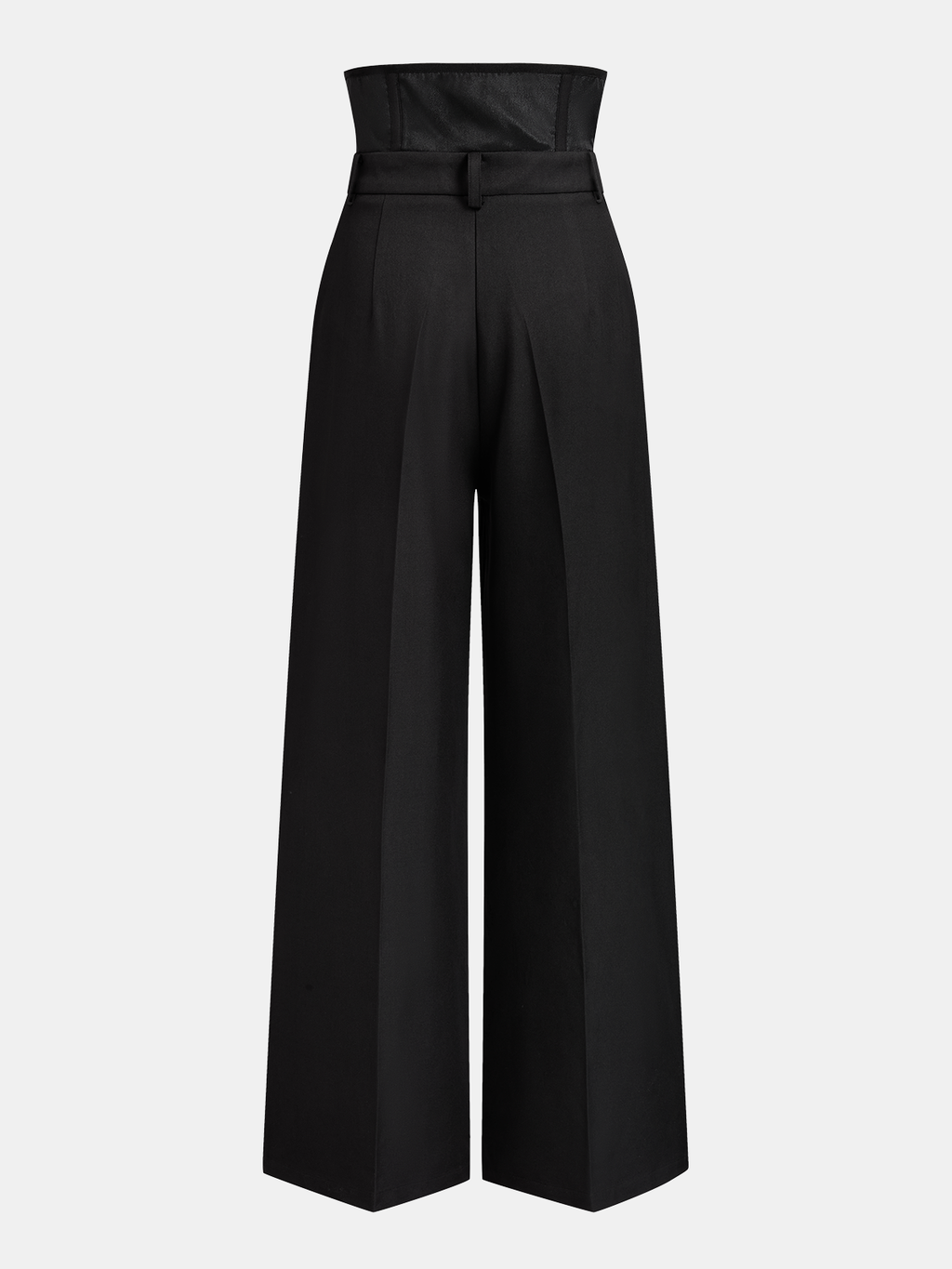 Pantalón Ancho Plisado con Cintura Corset