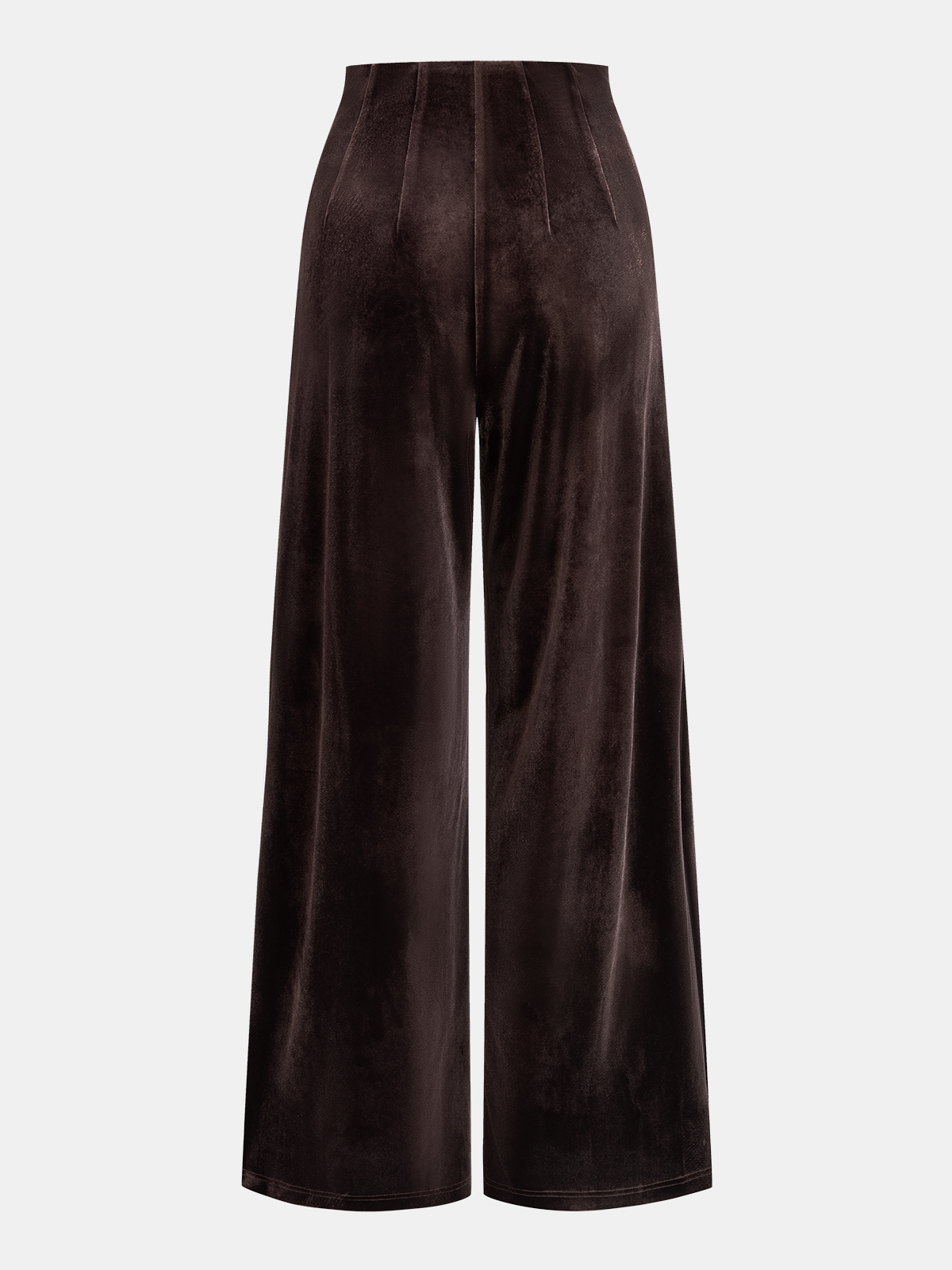 Pantalón Ancho de Terciopelo con Cintura Asimétrica