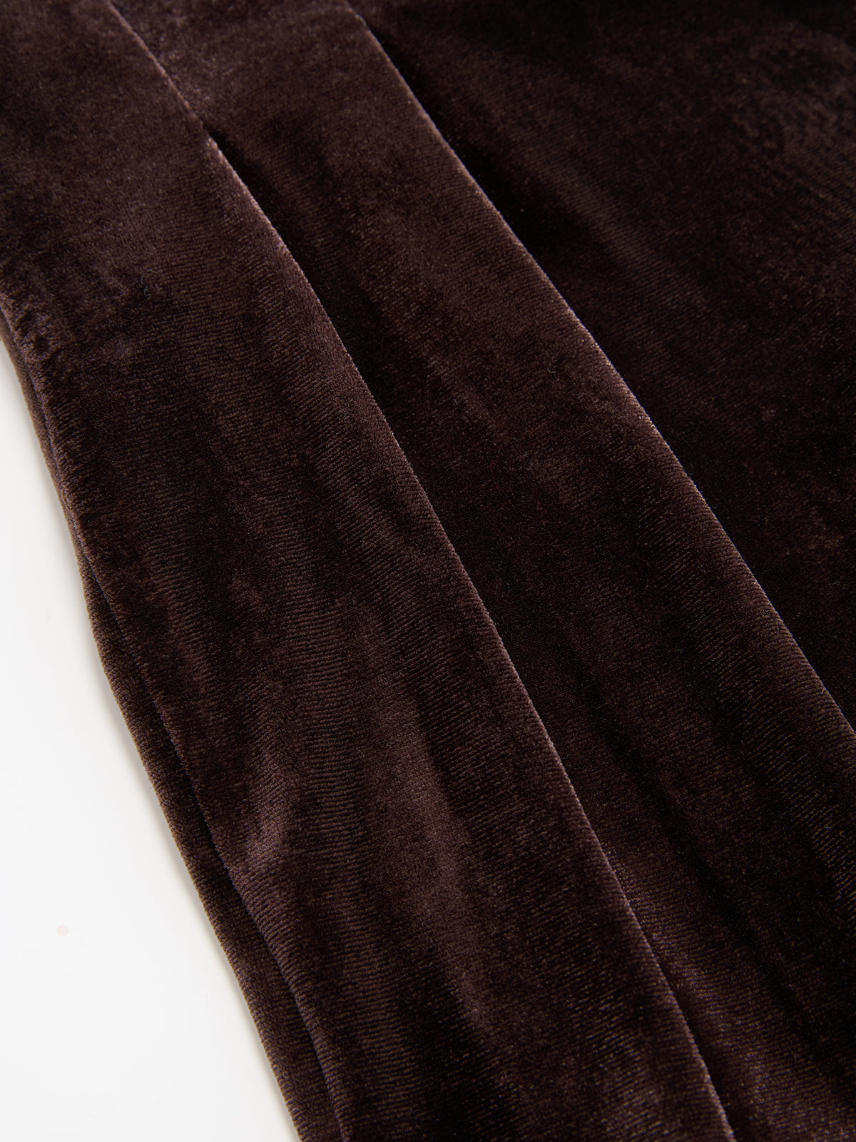 Pantalón Ancho de Terciopelo con Cintura Asimétrica