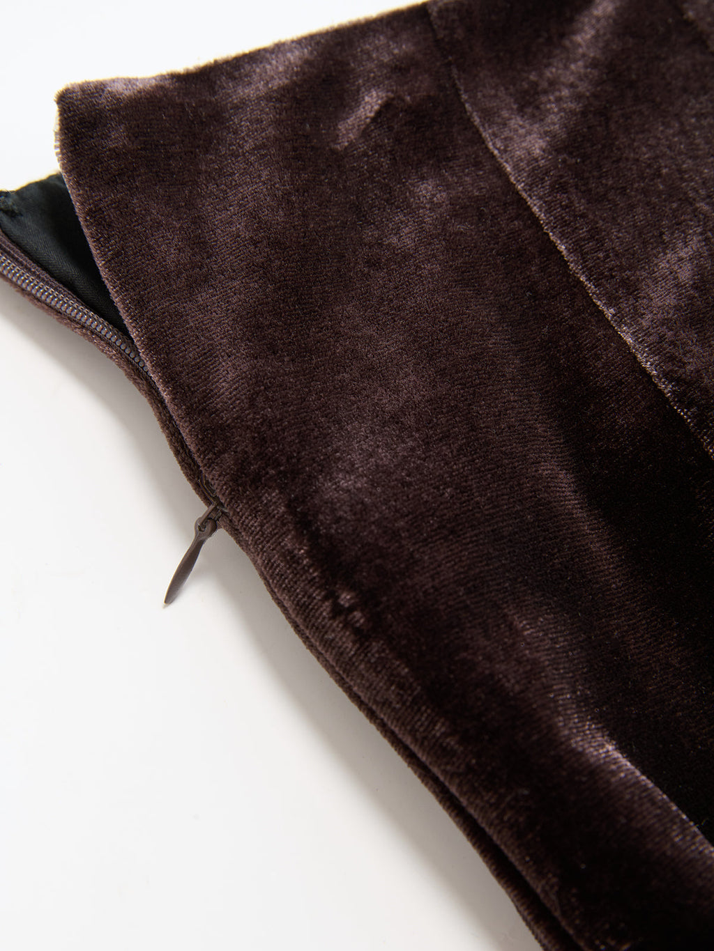 Pantalón Ancho de Terciopelo con Cintura Asimétrica